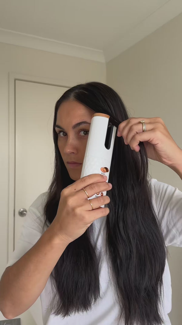 Vit locktång för perfekta lockar och elegant hårstyling